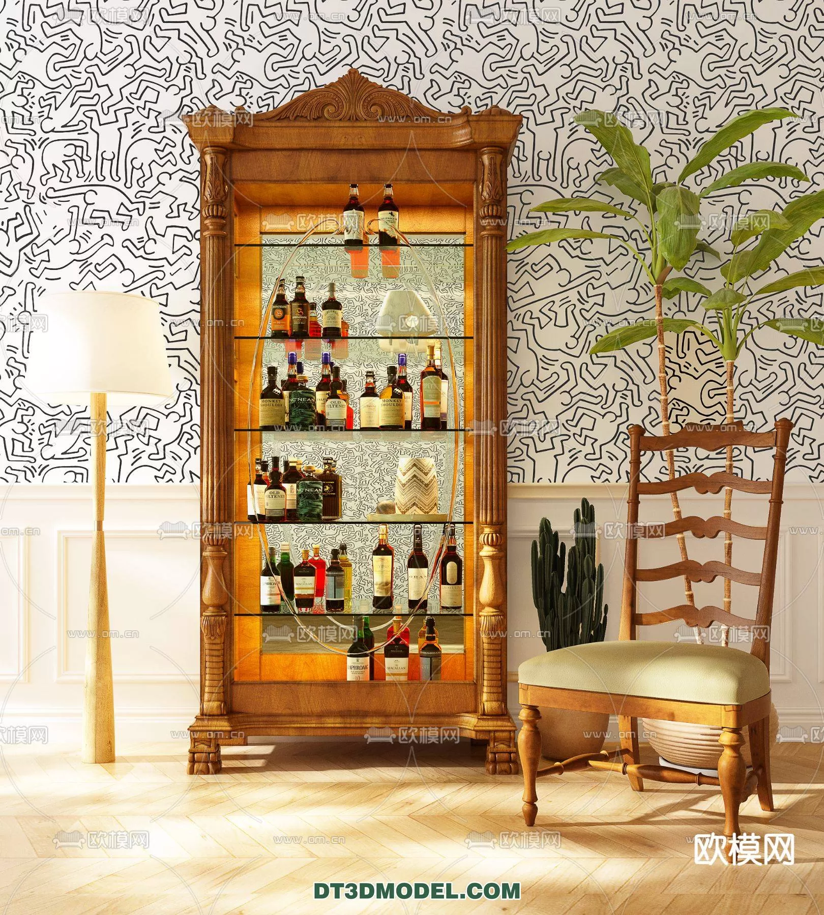 WINE CABINET – MODERN – 3D MODELS – 0098