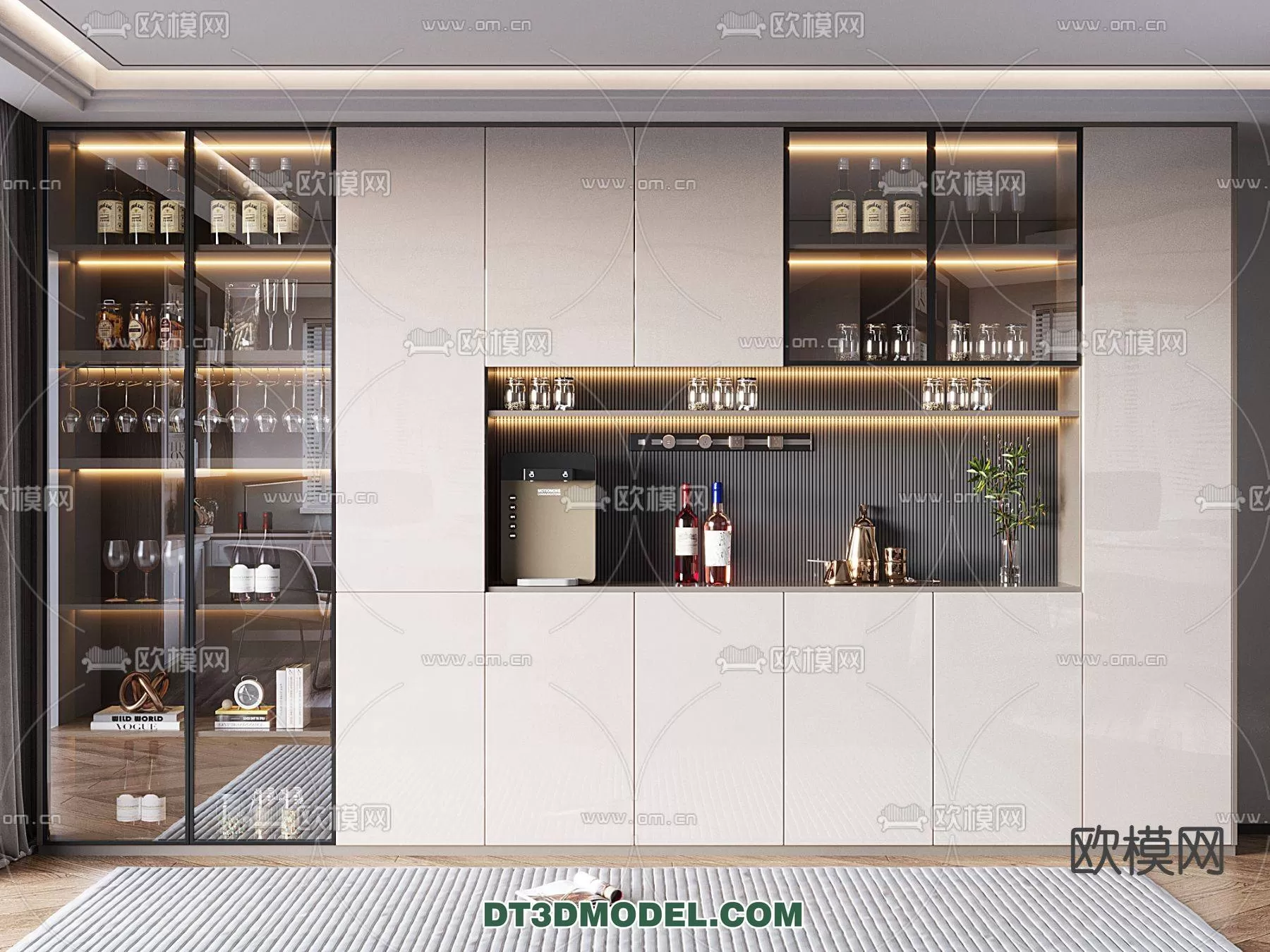 WINE CABINET – MODERN – 3D MODELS – 0099