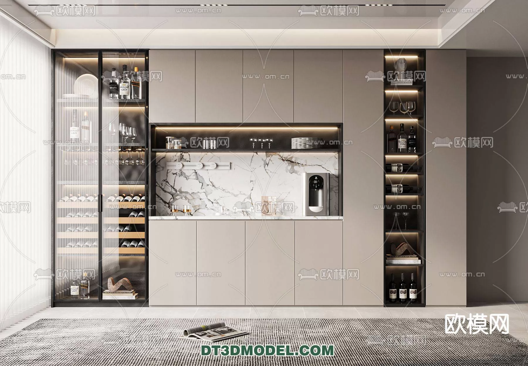 WINE CABINET – MODERN – 3D MODELS – 0100