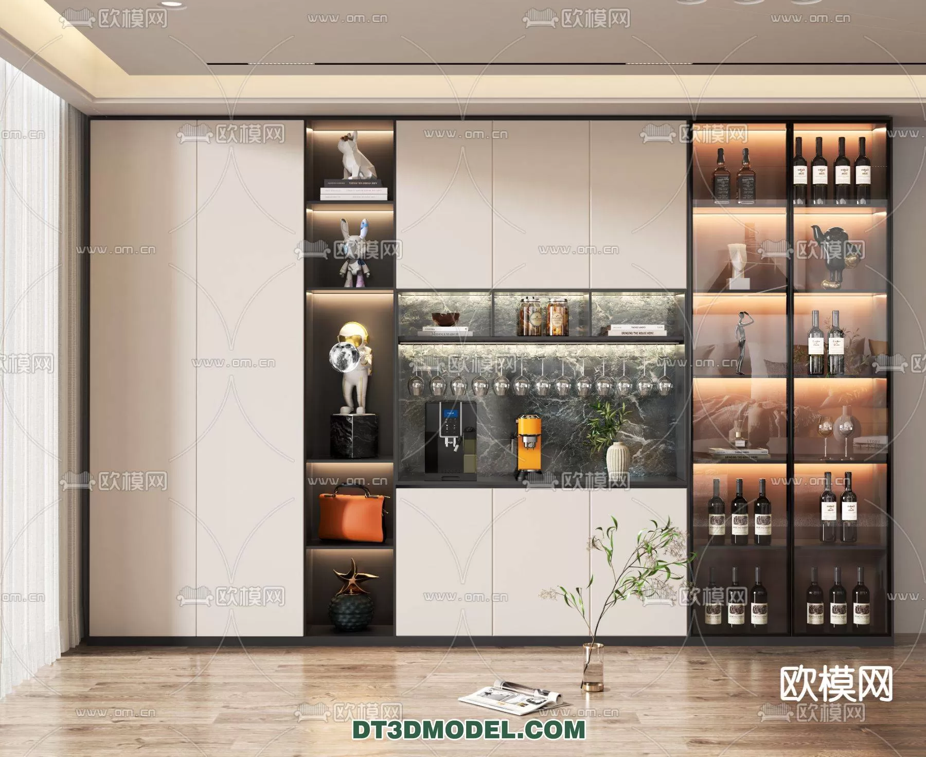 WINE CABINET – MODERN – 3D MODELS – 0104
