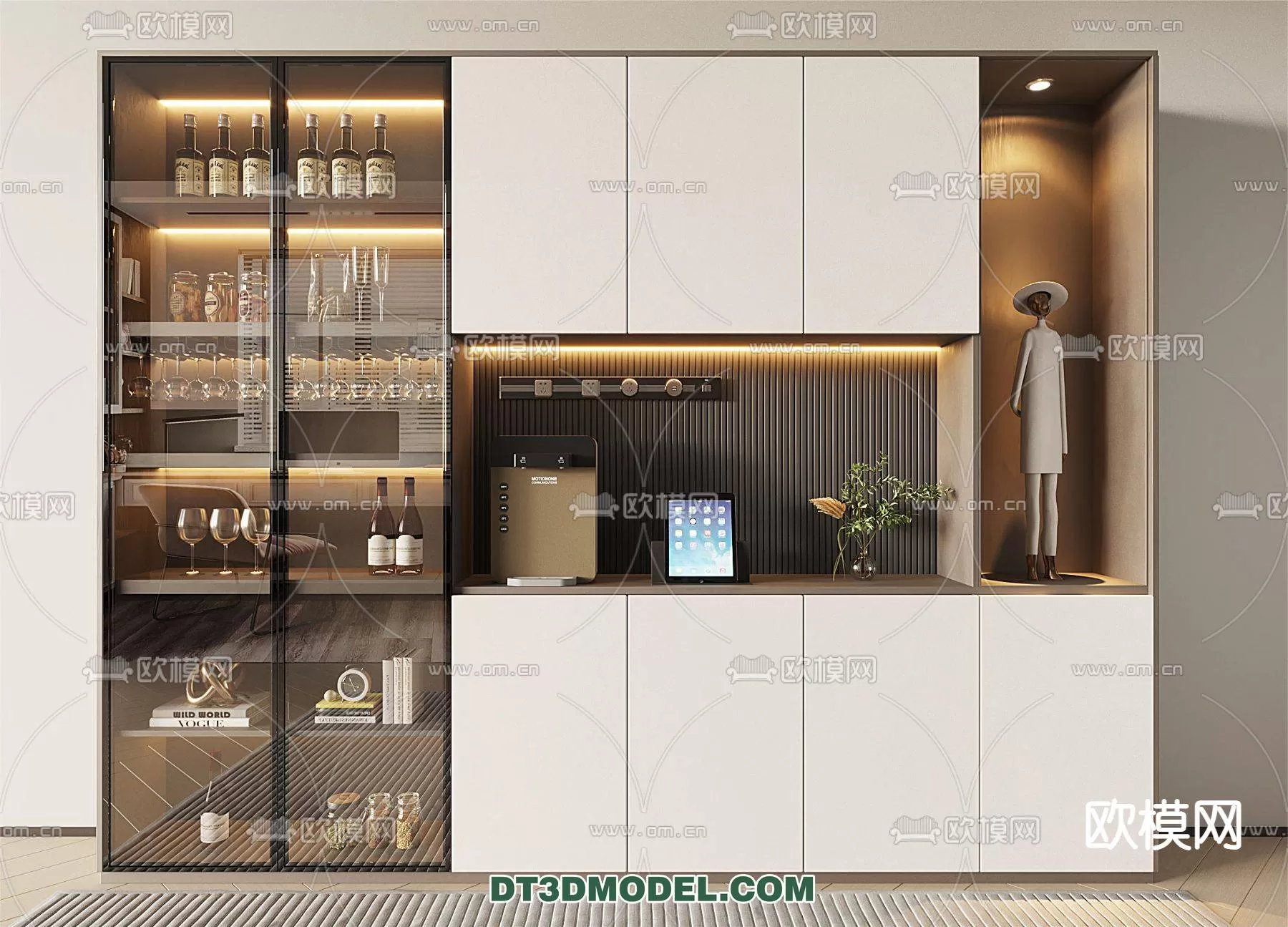 WINE CABINET – MODERN – 3D MODELS – 0105