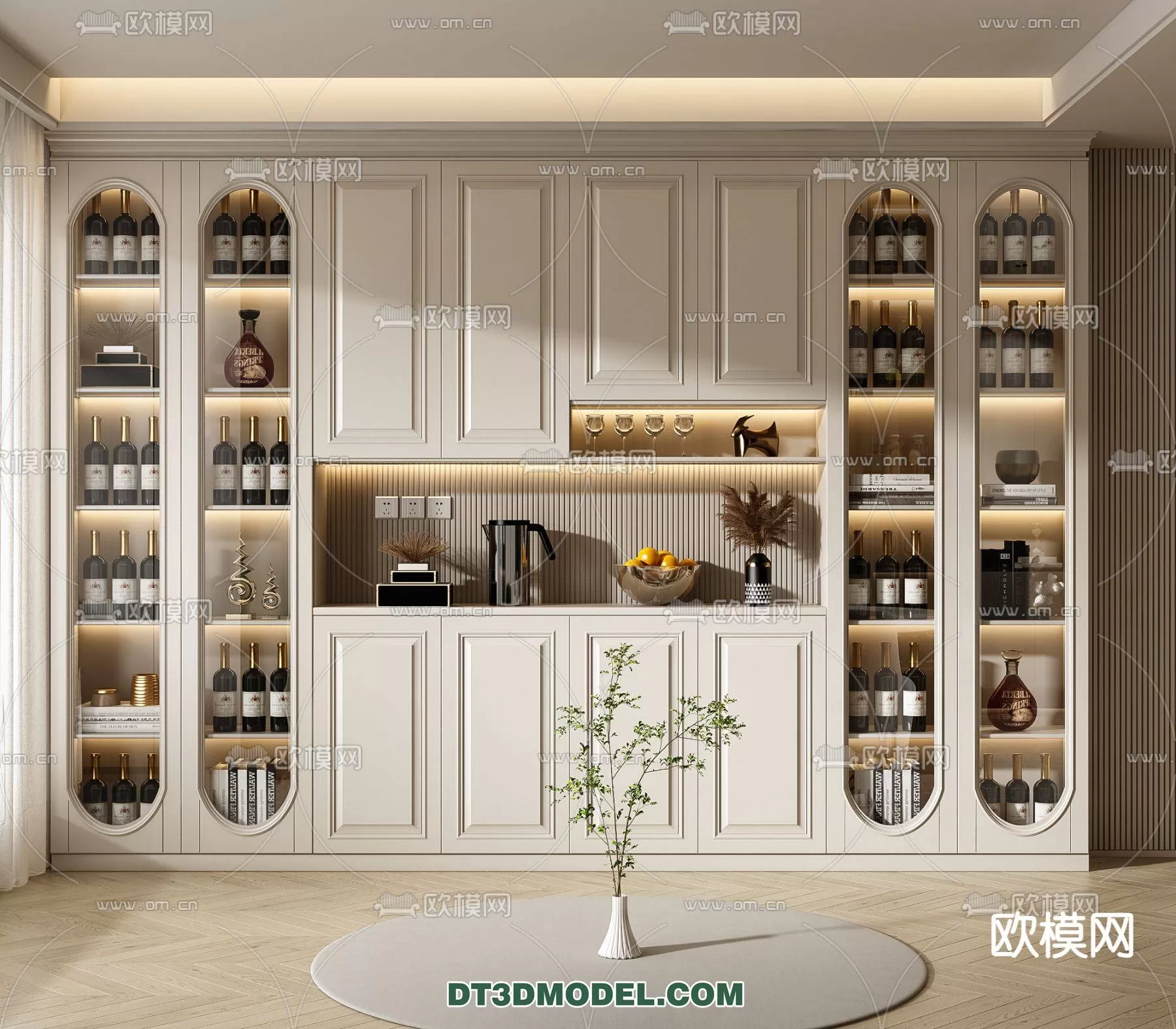 WINE CABINET – MODERN – 3D MODELS – 0107