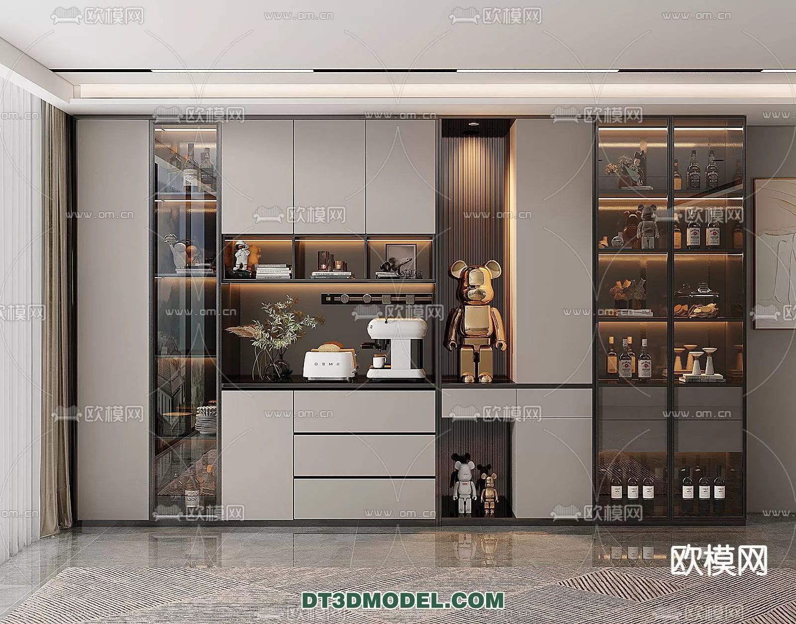 WINE CABINET – MODERN – 3D MODELS – 0110