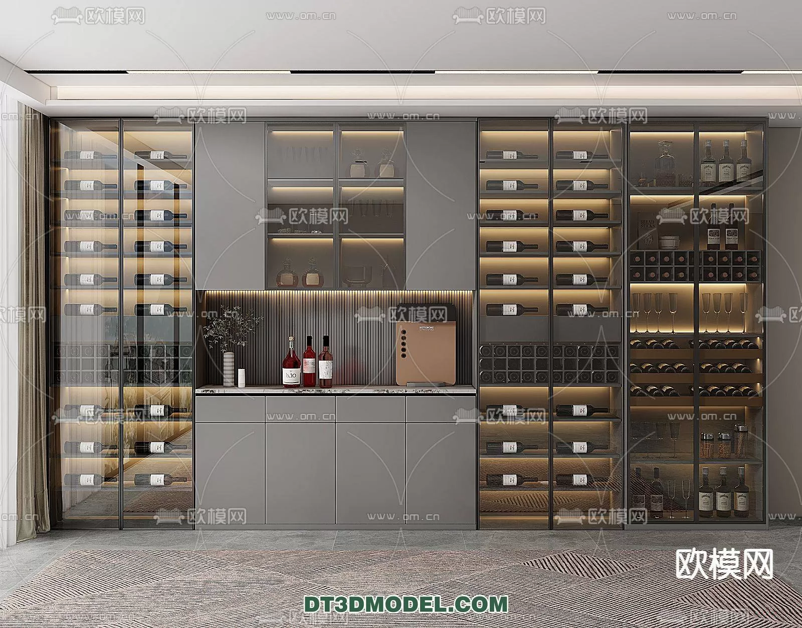 WINE CABINET – MODERN – 3D MODELS – 0115