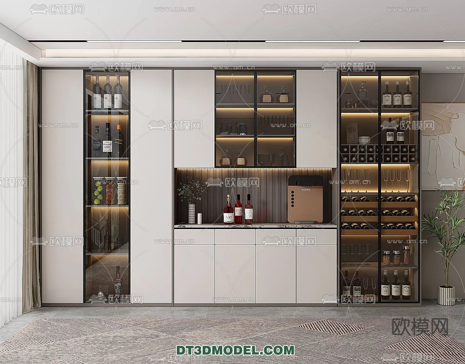 WINE CABINET – MODERN – 3D MODELS – 0116