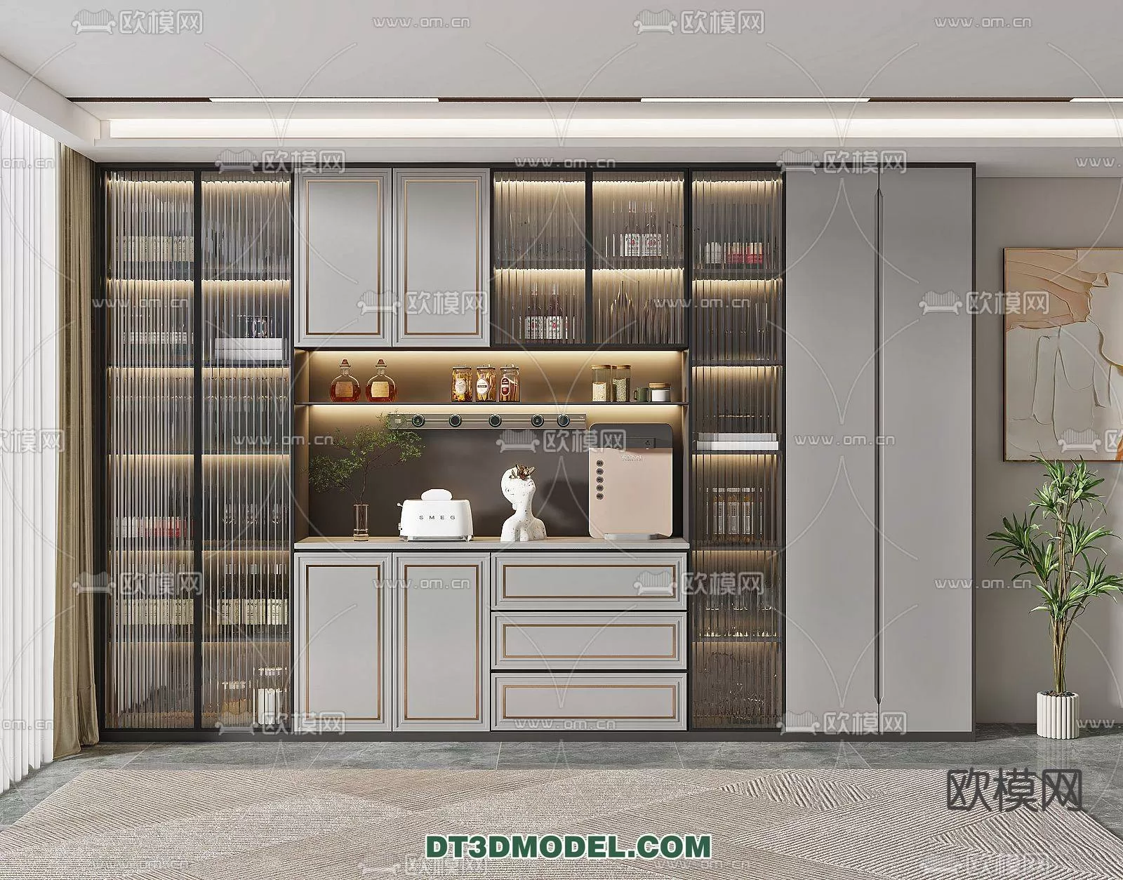 WINE CABINET – MODERN – 3D MODELS – 0117