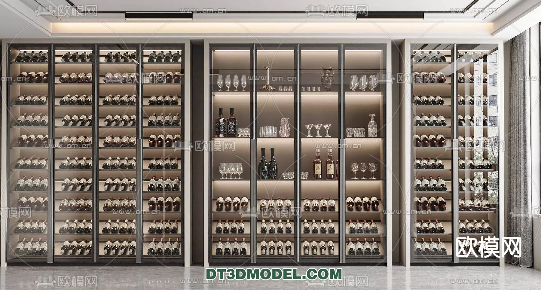 WINE CABINET – MODERN – 3D MODELS – 0118