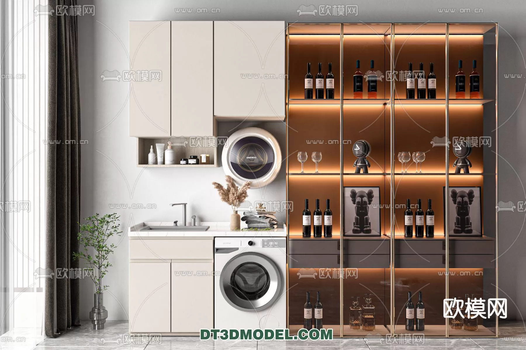WINE CABINET – MODERN – 3D MODELS – 0122