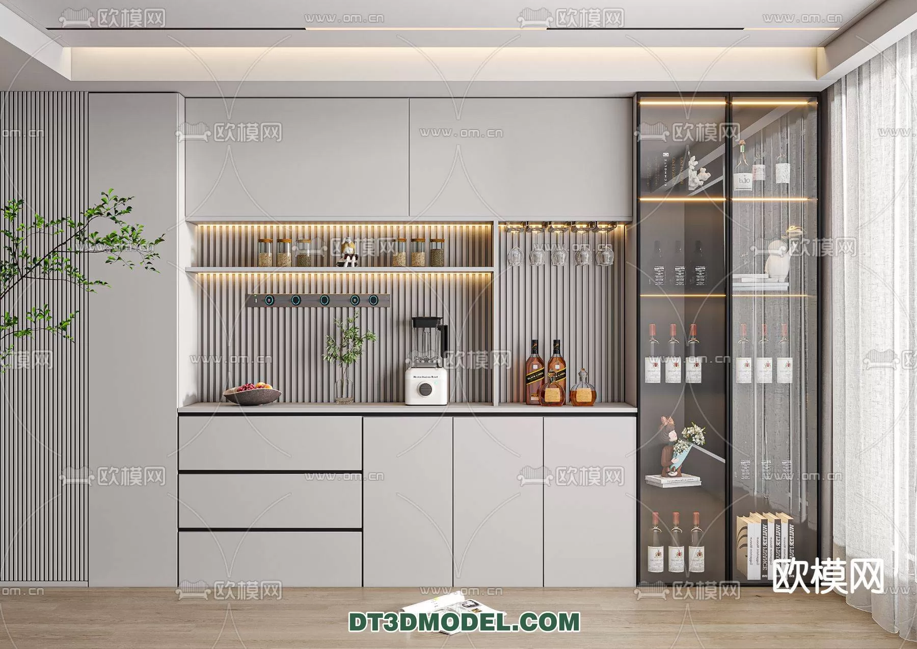 WINE CABINET – MODERN – 3D MODELS – 0129