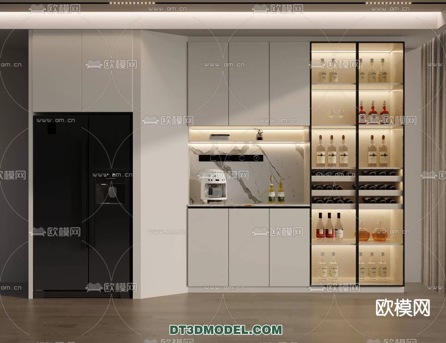 WINE CABINET – MODERN – 3D MODELS – 0132