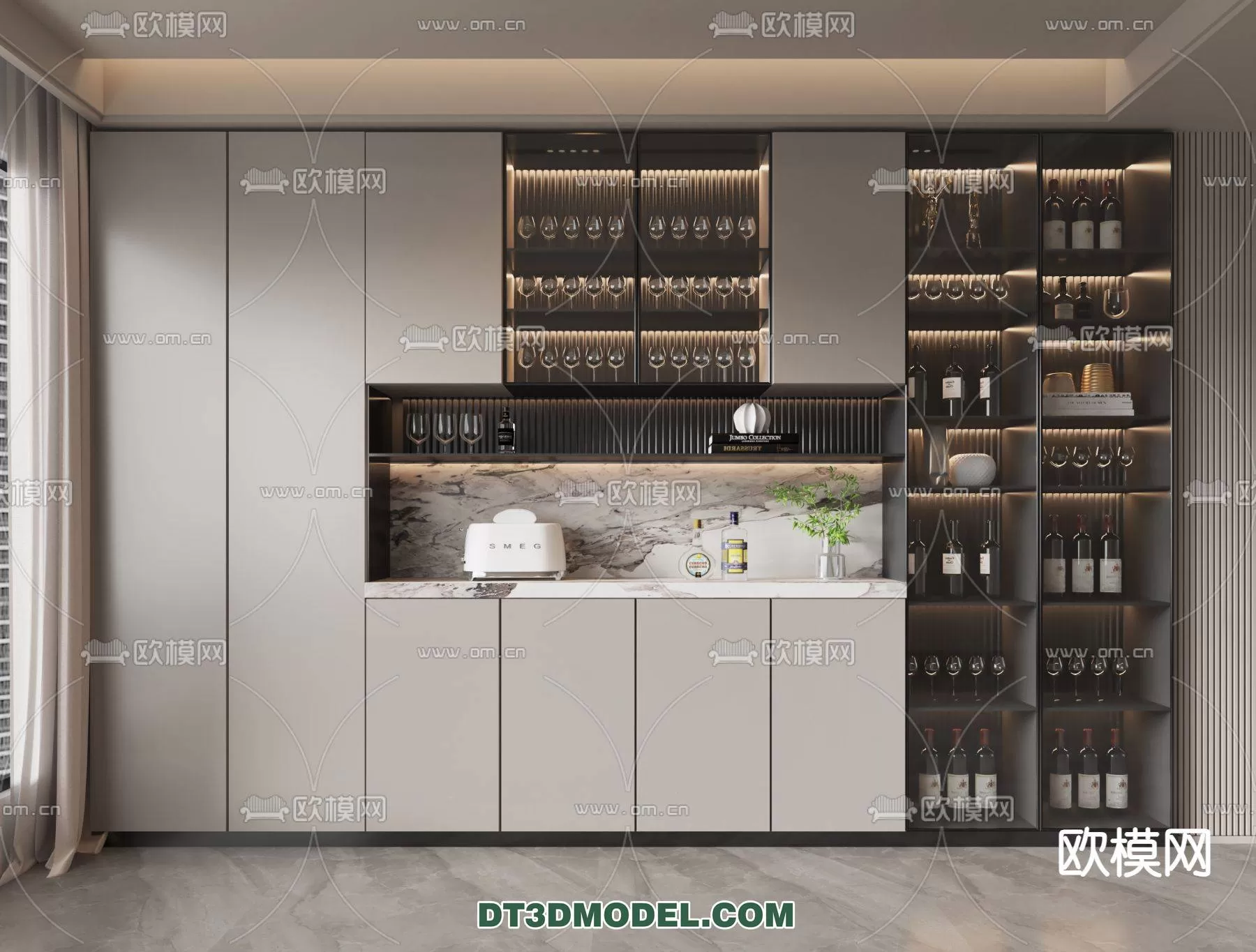 WINE CABINET – MODERN – 3D MODELS – 0133