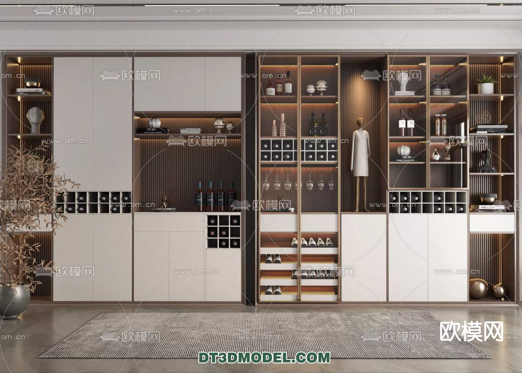 WINE CABINET – MODERN – 3D MODELS – 0135