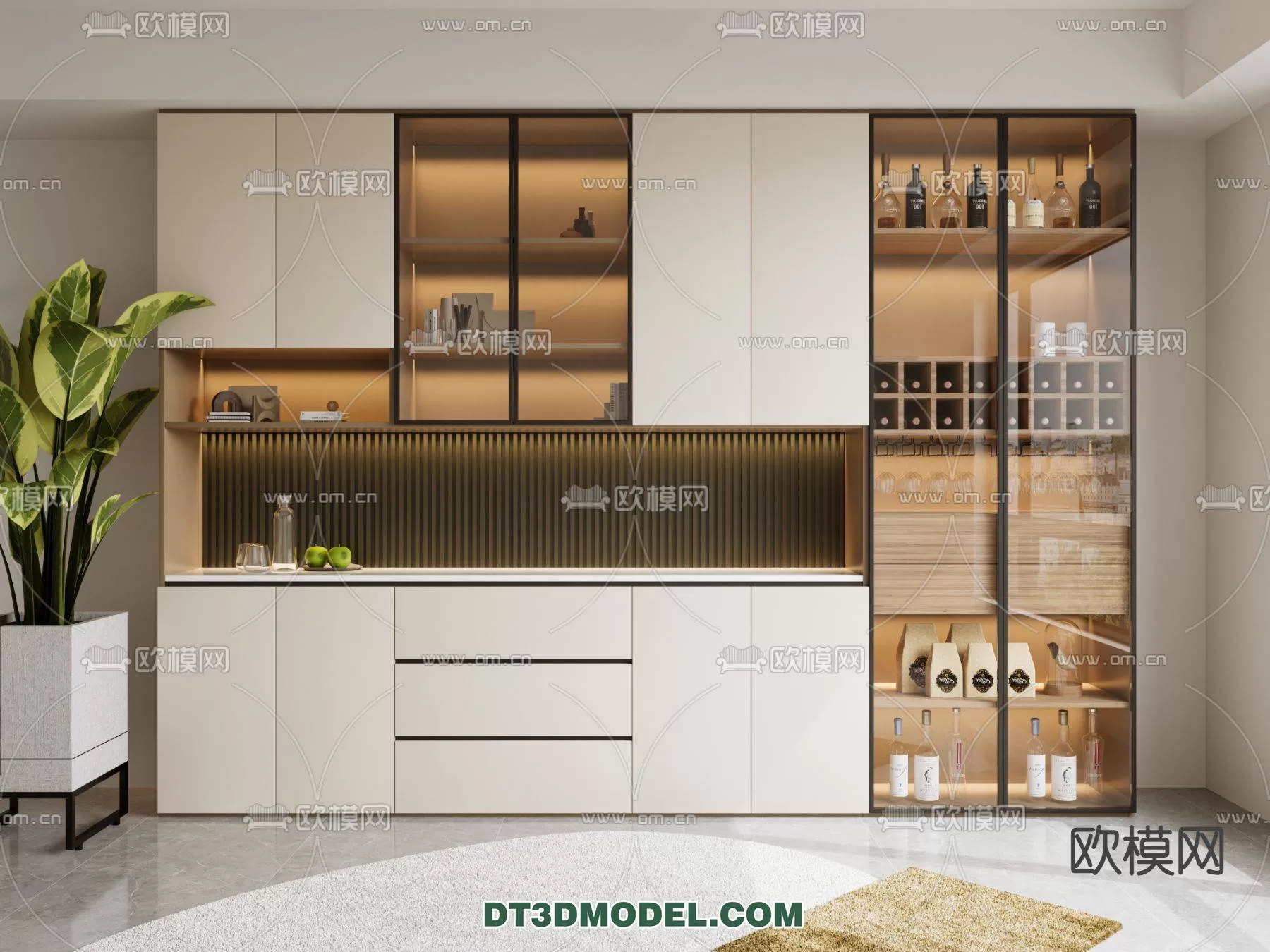 WINE CABINET – MODERN – 3D MODELS – 0137