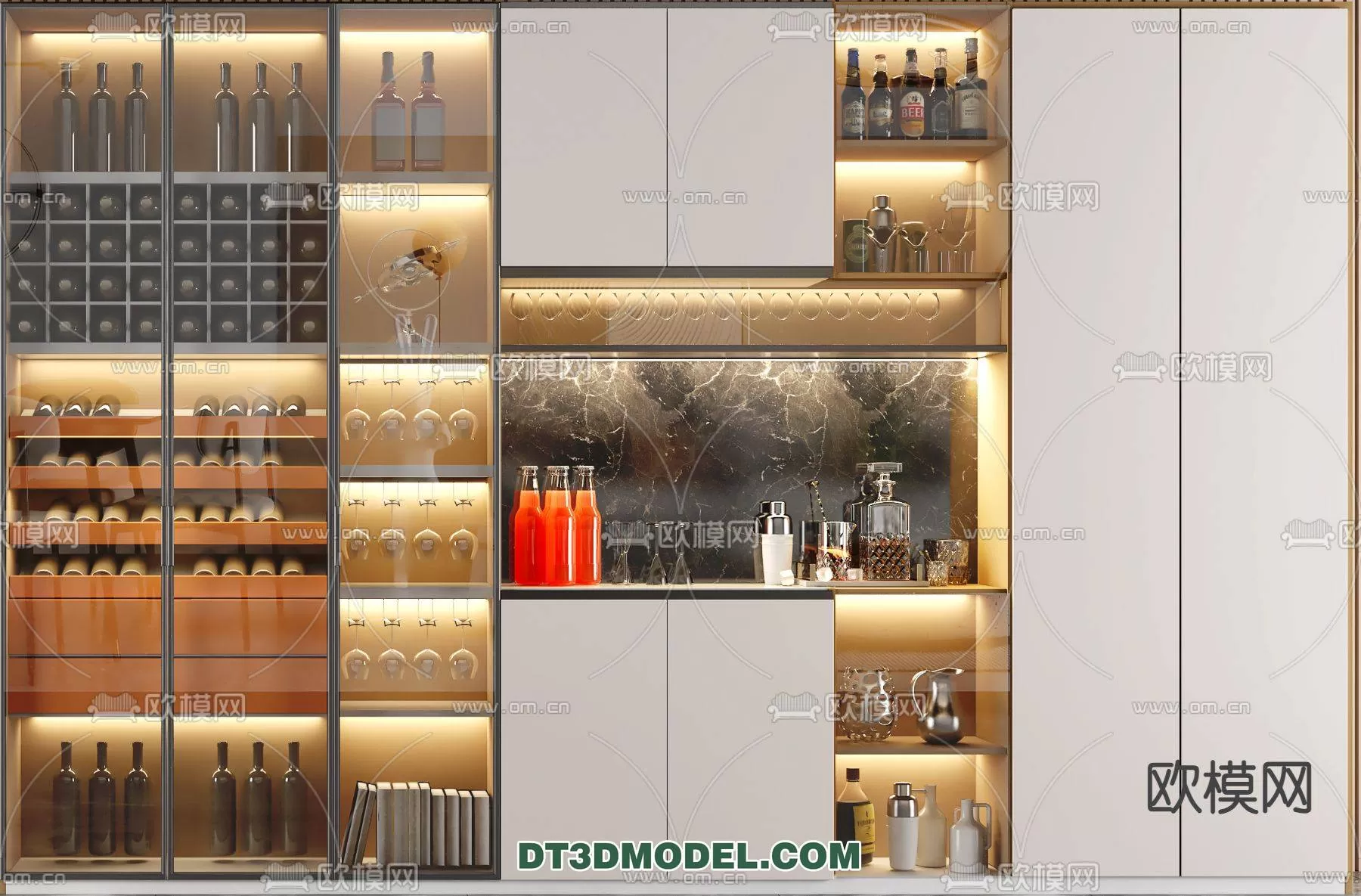 WINE CABINET – MODERN – 3D MODELS – 0144