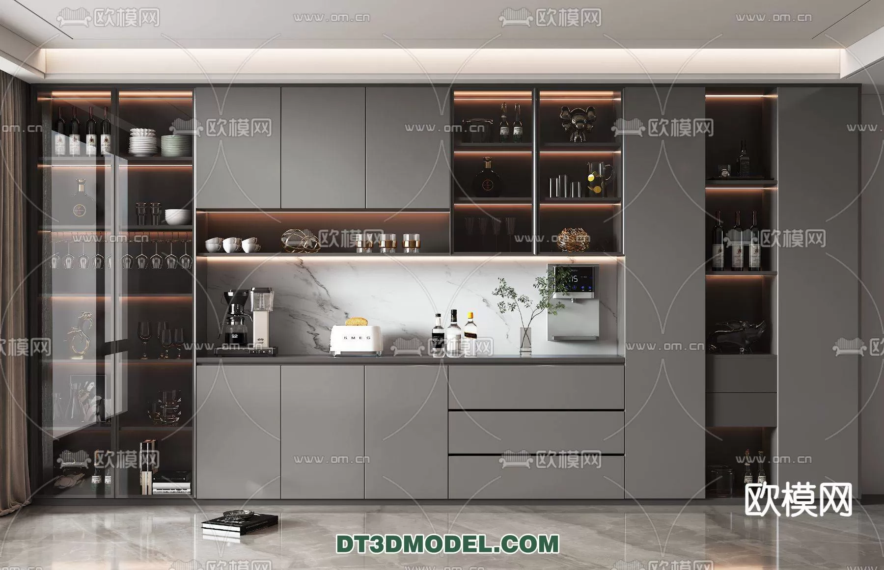 WINE CABINET – MODERN – 3D MODELS – 0145