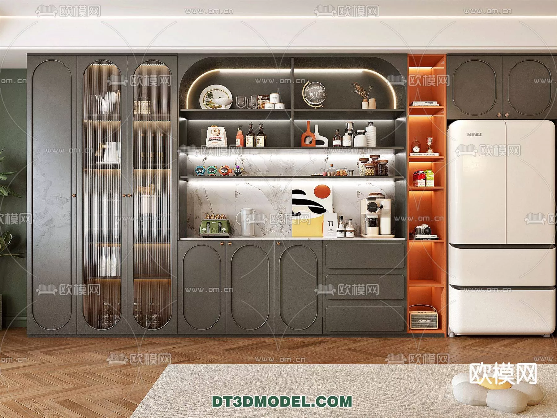 WINE CABINET – MODERN – 3D MODELS – 0150