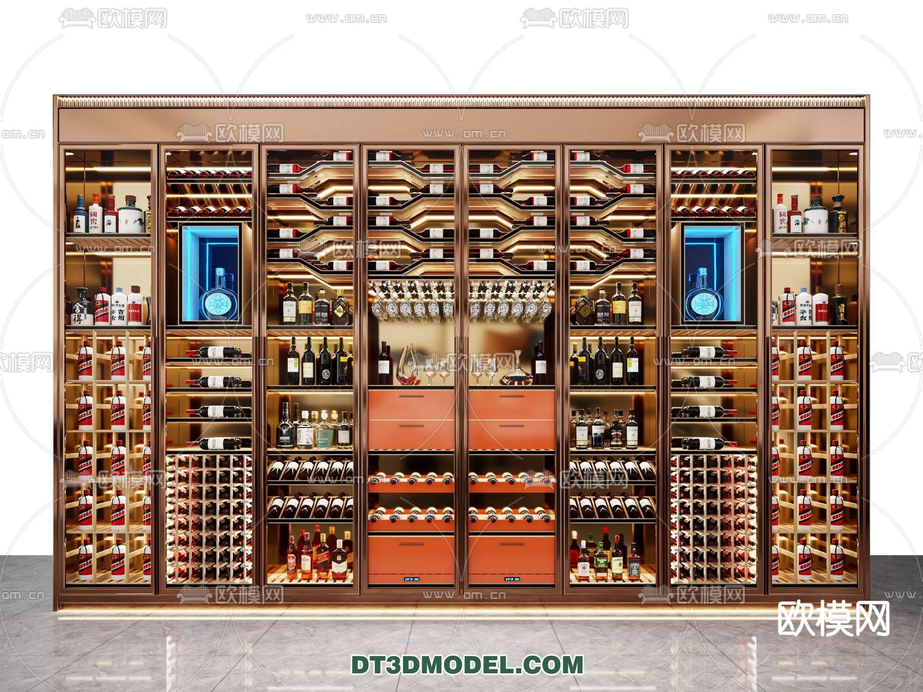 WINE CABINET – MODERN – 3D MODELS – 0165
