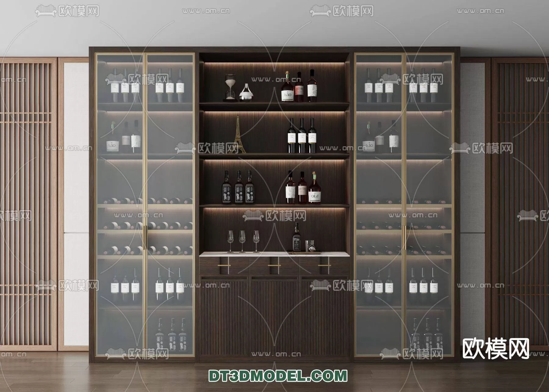 WINE CABINET – MODERN – 3D MODELS – 0168