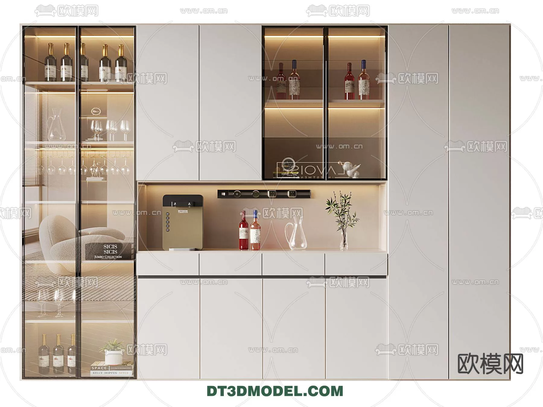 WINE CABINET – MODERN – 3D MODELS – 0169