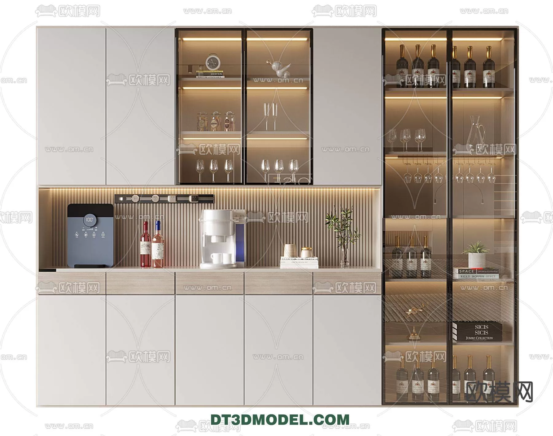 WINE CABINET – MODERN – 3D MODELS – 0170