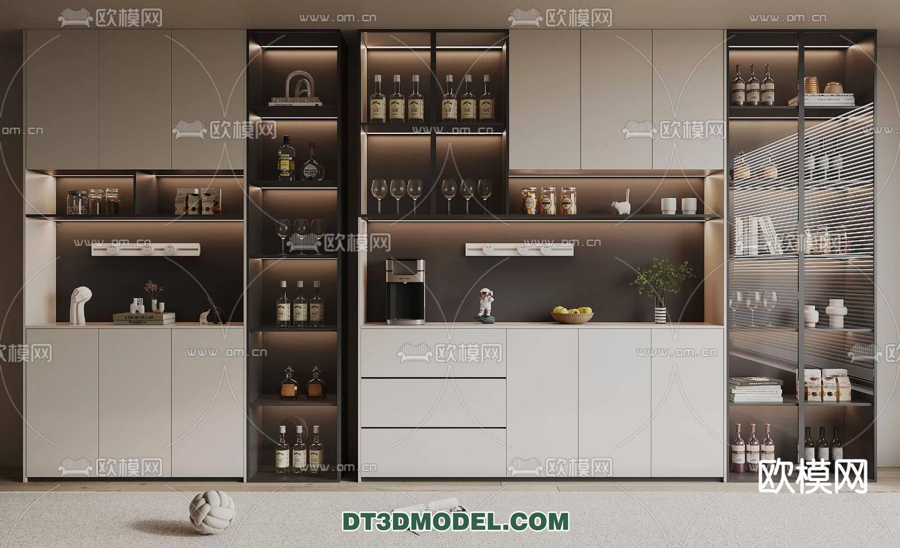 WINE CABINET – MODERN – 3D MODELS – 0172