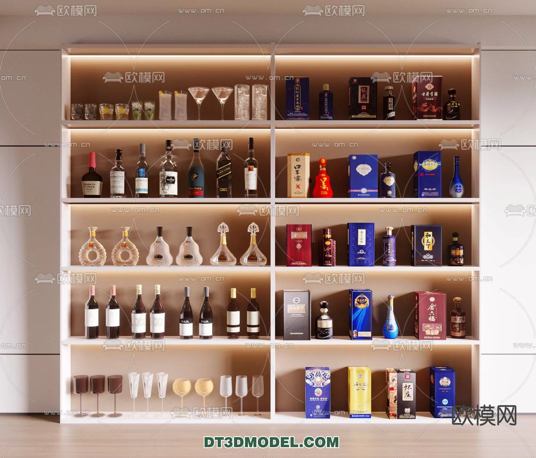 WINE CABINET – MODERN – 3D MODELS – 0174