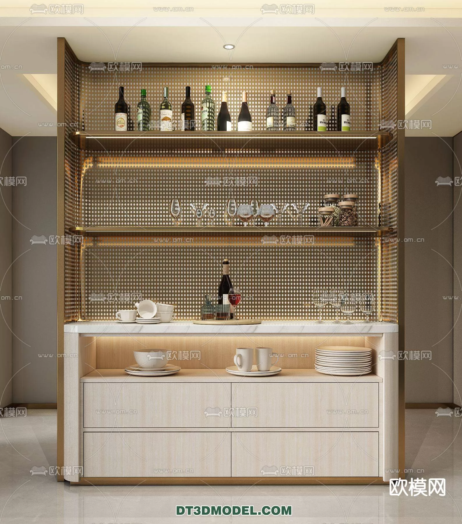 WINE CABINET – MODERN – 3D MODELS – 0175