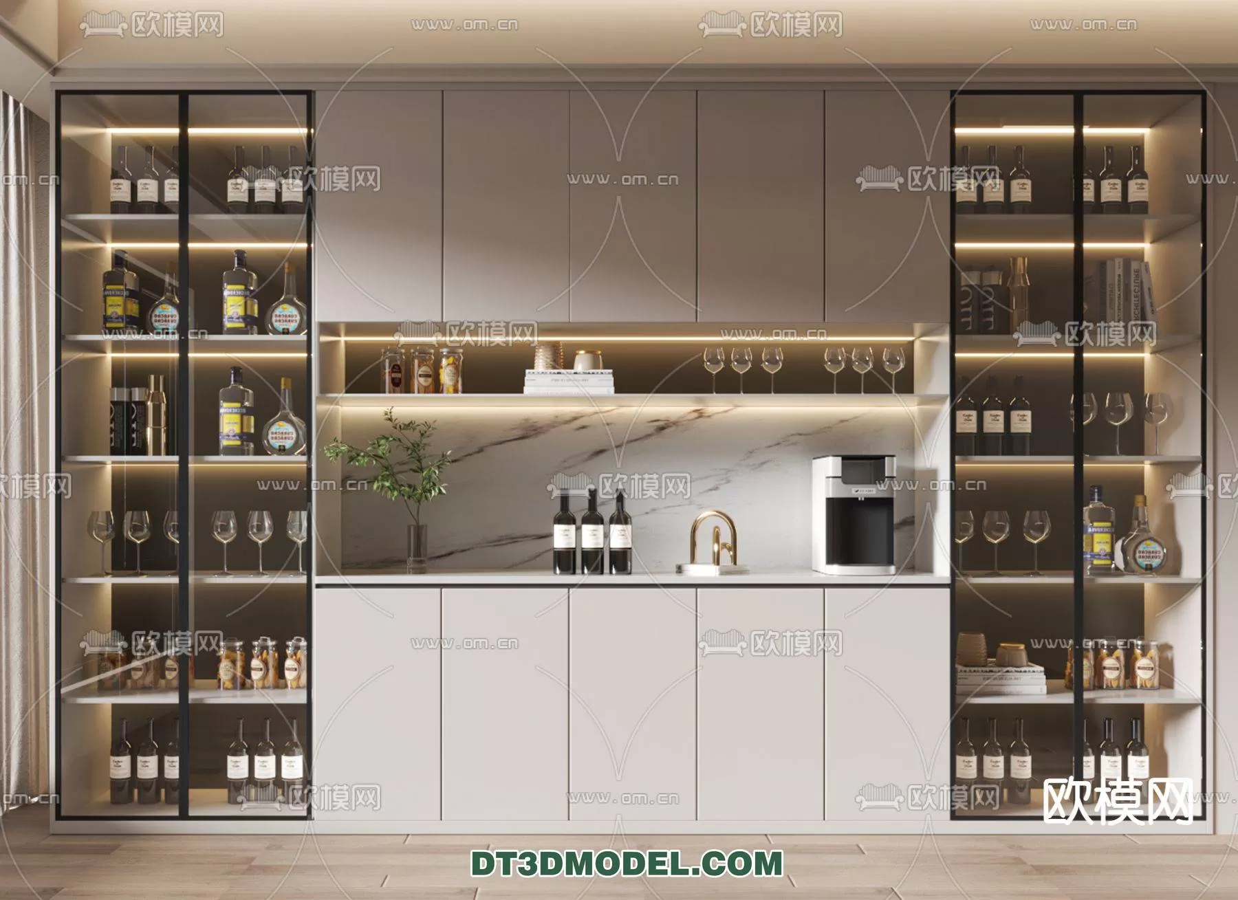 WINE CABINET – MODERN – 3D MODELS – 0189