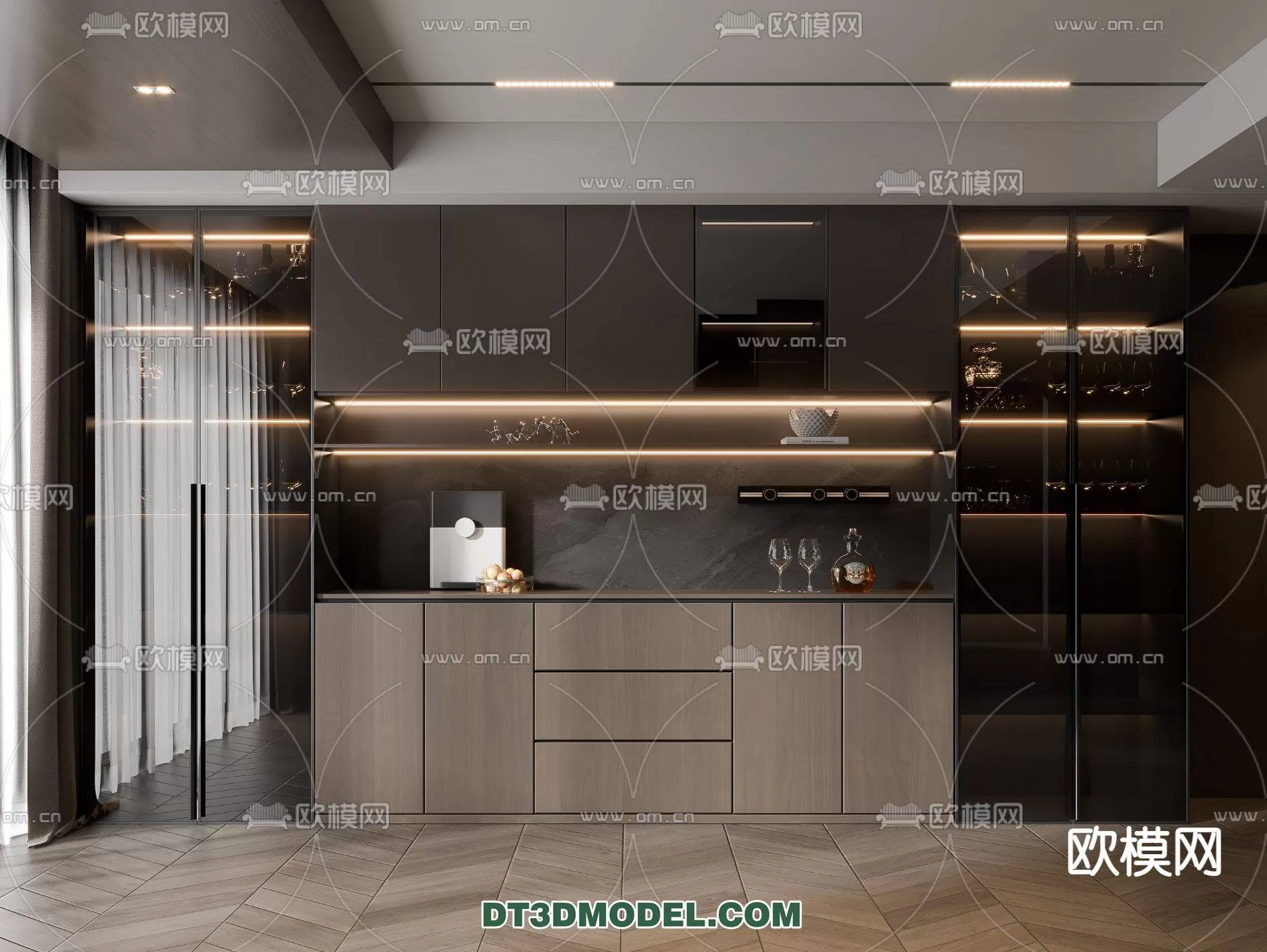 WINE CABINET – MODERN – 3D MODELS – 0190