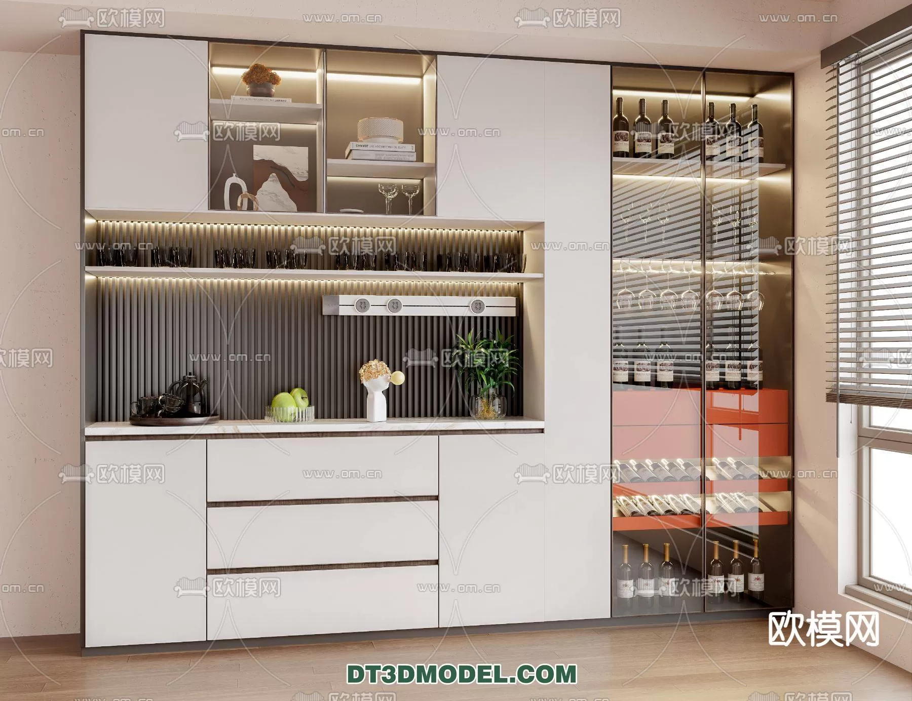WINE CABINET – MODERN – 3D MODELS – 0196