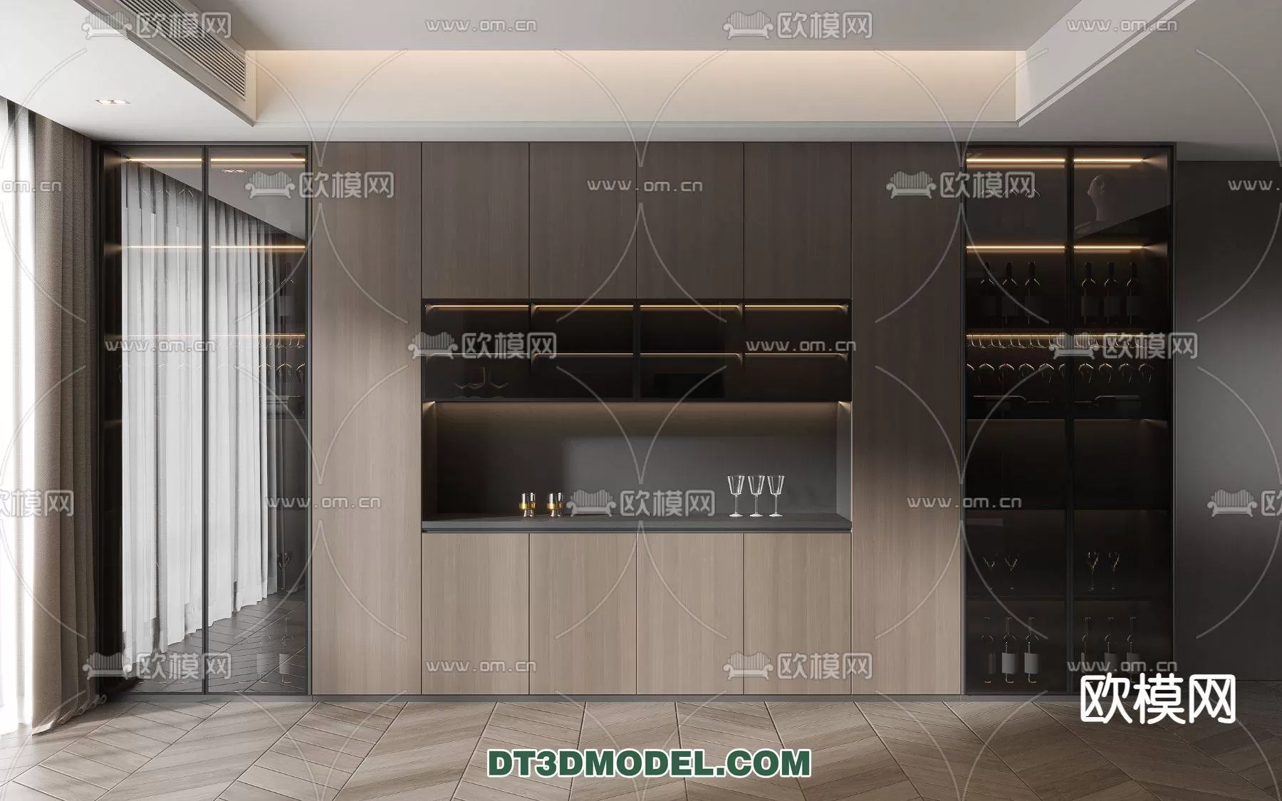 WINE CABINET – MODERN – 3D MODELS – 0198