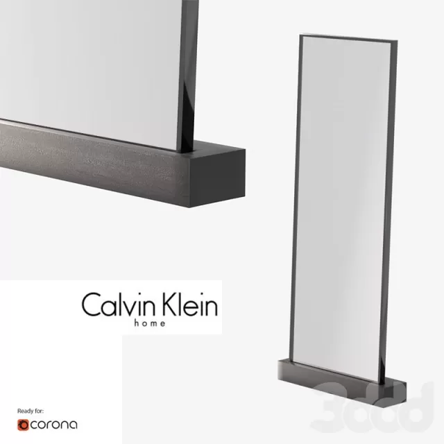Clavin Klein walnut floor mirror – 210811