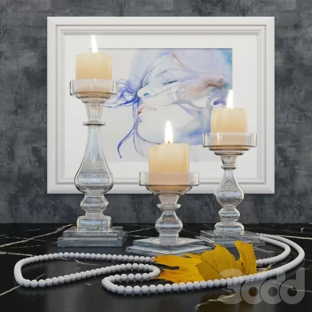 Clear Glass Square Base Pillar Holders – 210815