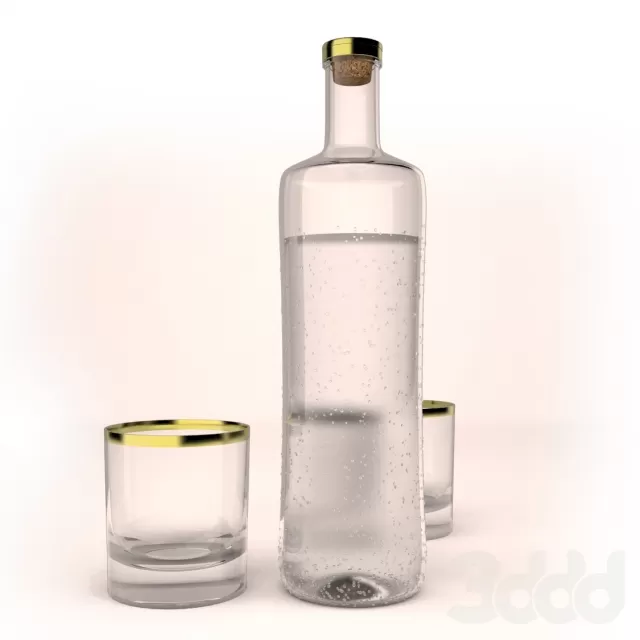 Cold water bottle and glasses – 211071