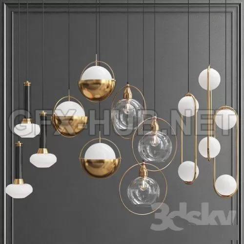 Collection of Pendant Lights 3d models – 211089 Collection of Pendant Lights 3d models – 211089