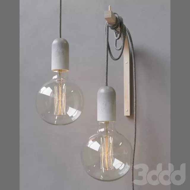 Concrete socket lamp – 211225