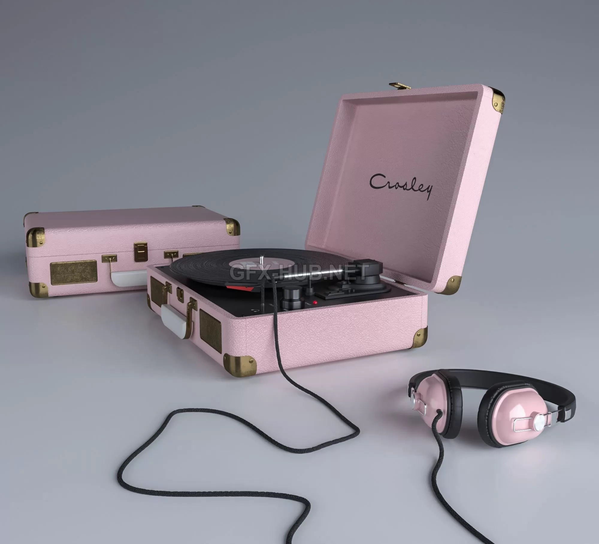 Crosley Vinyl pink player 3D MODEL – 211533