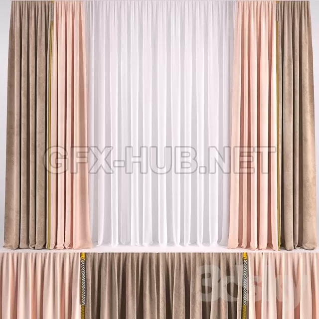 CURTAIN WITH COLOR ZIPPER – 211687