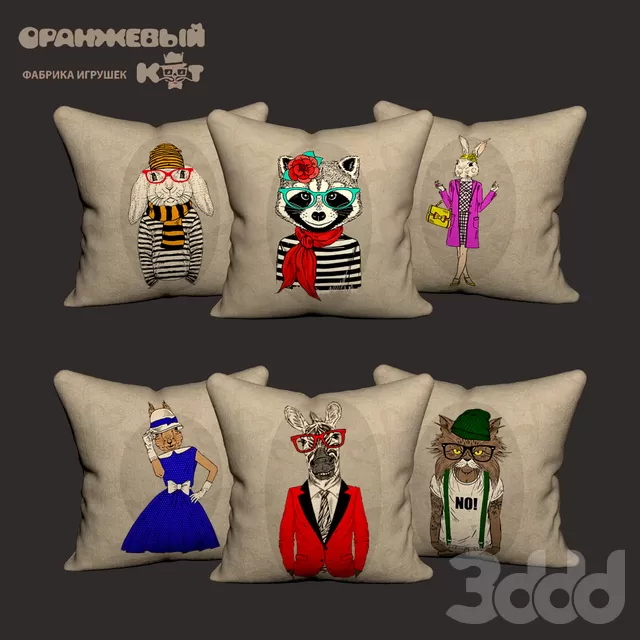 Decorative pillows. Orange cat. – 212139