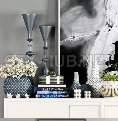 Decorative Set – 19 3D Model – 212155