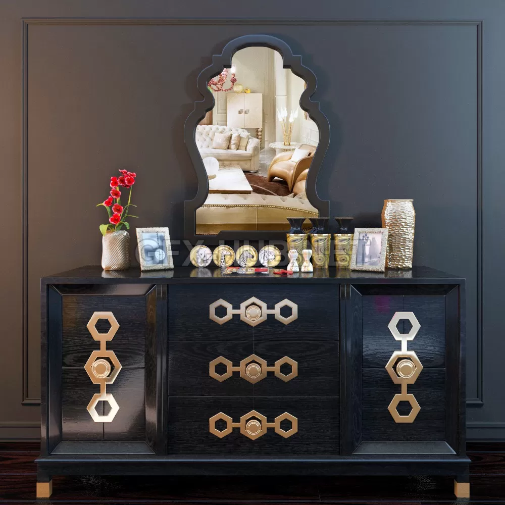 Decorative set wich Jonathan Adler.TURNER CREDENZA (3ds max 20122015) – 212247