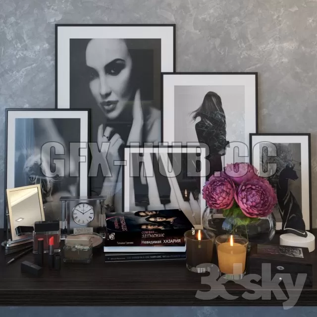 Decorative set with a bouquet and cosmetics – 212249