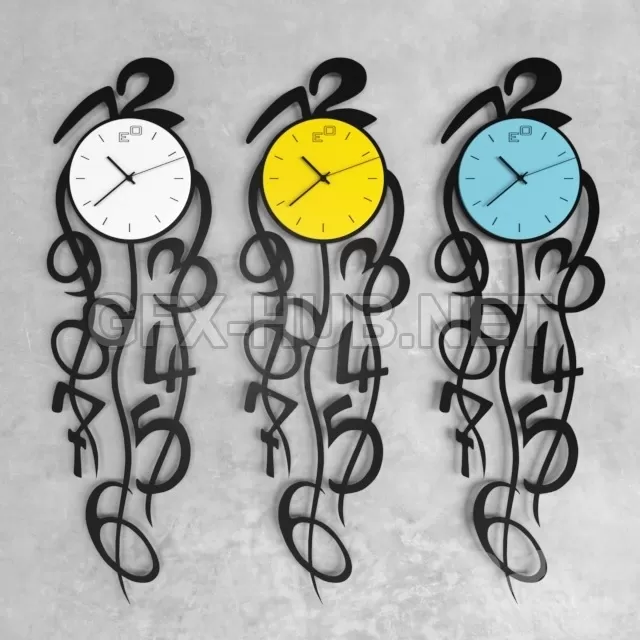 Droping Figures Wall Clock – 213139