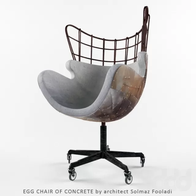 EGG CHAIR OF CONCRETE by architect Solmaz Fooladi – 213341