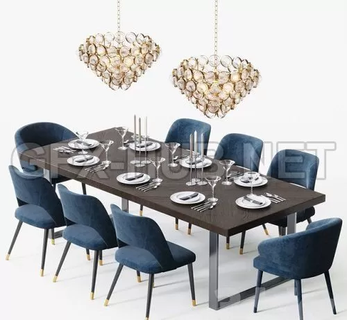 Eichholtz Dining Set 3D Model – 213461