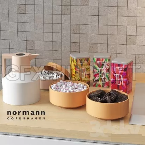 Geo Orange Decor 3d Model – 215273