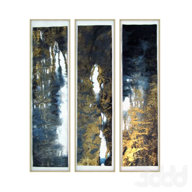 gold abstract paint set 2 – 215541