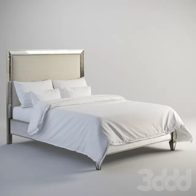 GRAMERCY HOME – Eglomise Frame Upholstered Queen Bed RD5493K – 215685