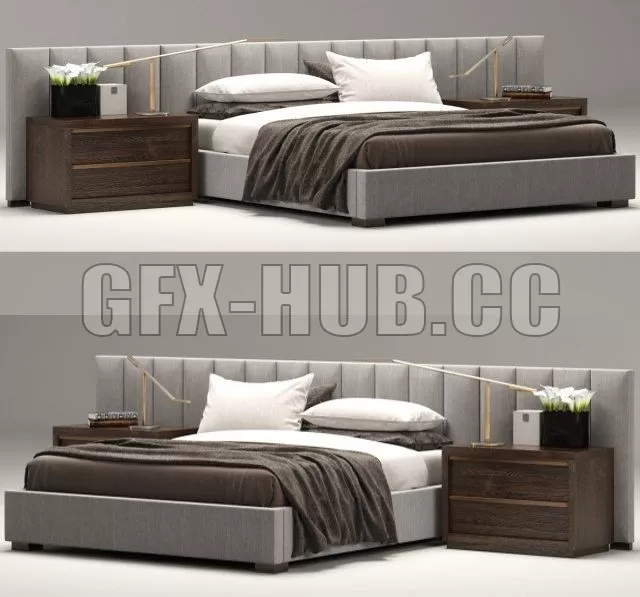 Gray bed – 215831