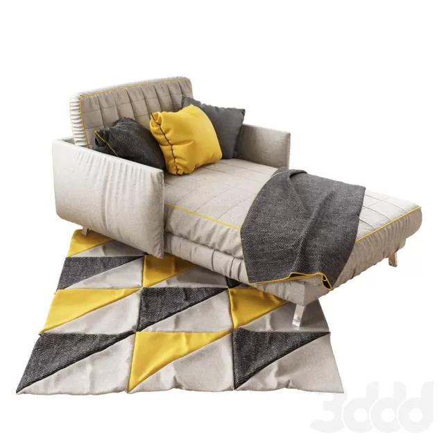 GRAY LOUNGING SOFA – 215833